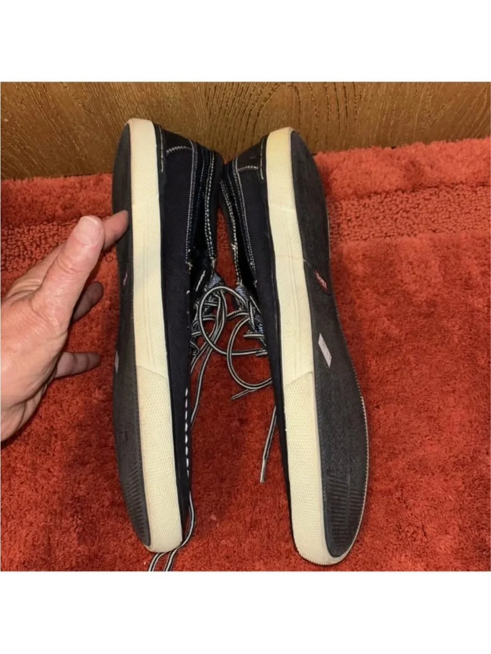 IZOD Men’s Navy Casual Boat Shoes-Size13-